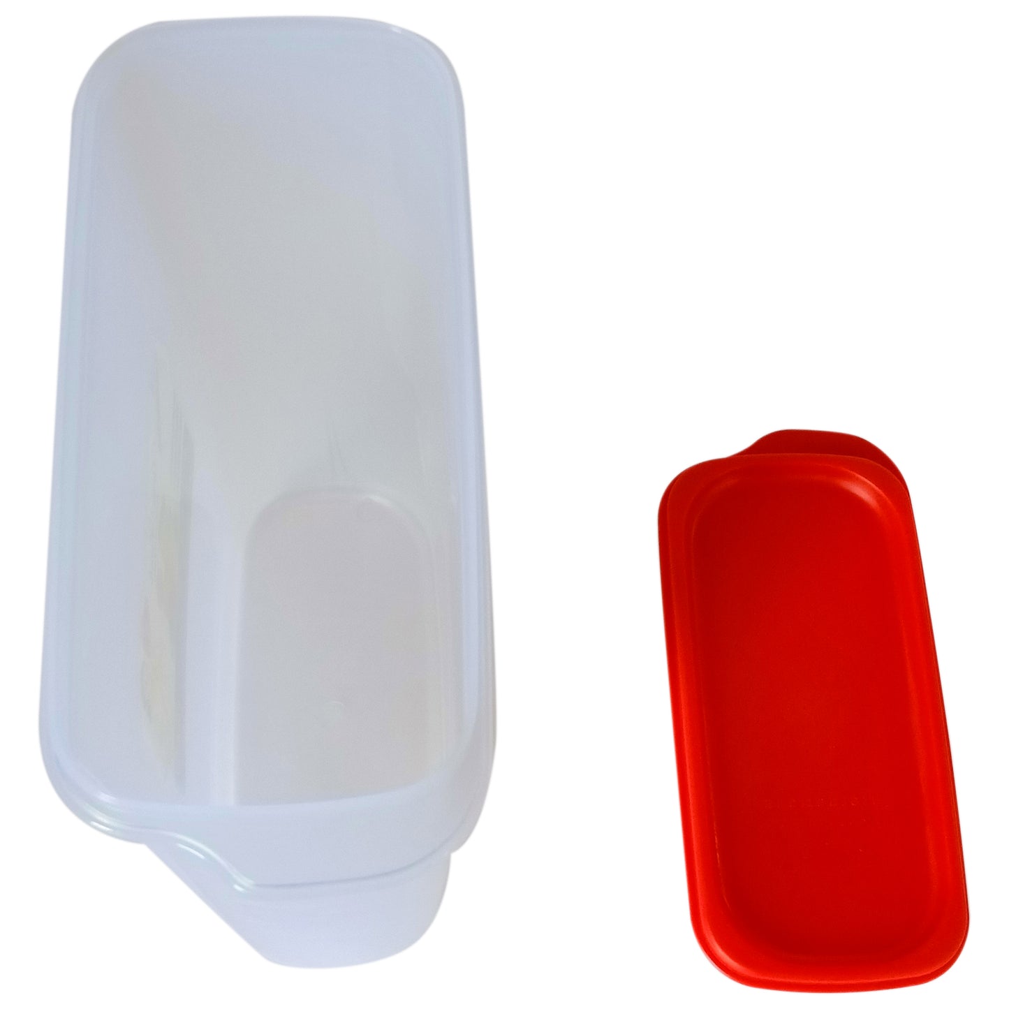 Big Plastic Storage Containers Boxes Size 1.2 L Red Cap 