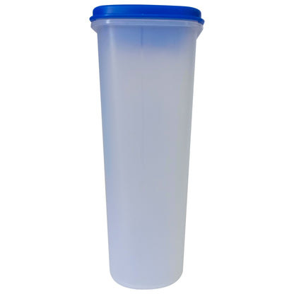 Big Plastic Storage Containers Boxes Size 1.2 L Blue Cap side view