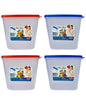 Big Plastic Storage Containers Boxes Size 1.2 L set of 4 red & blue cap
