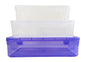 Purple & white Coloured Plastic Large Storage Box set of 3 small to large