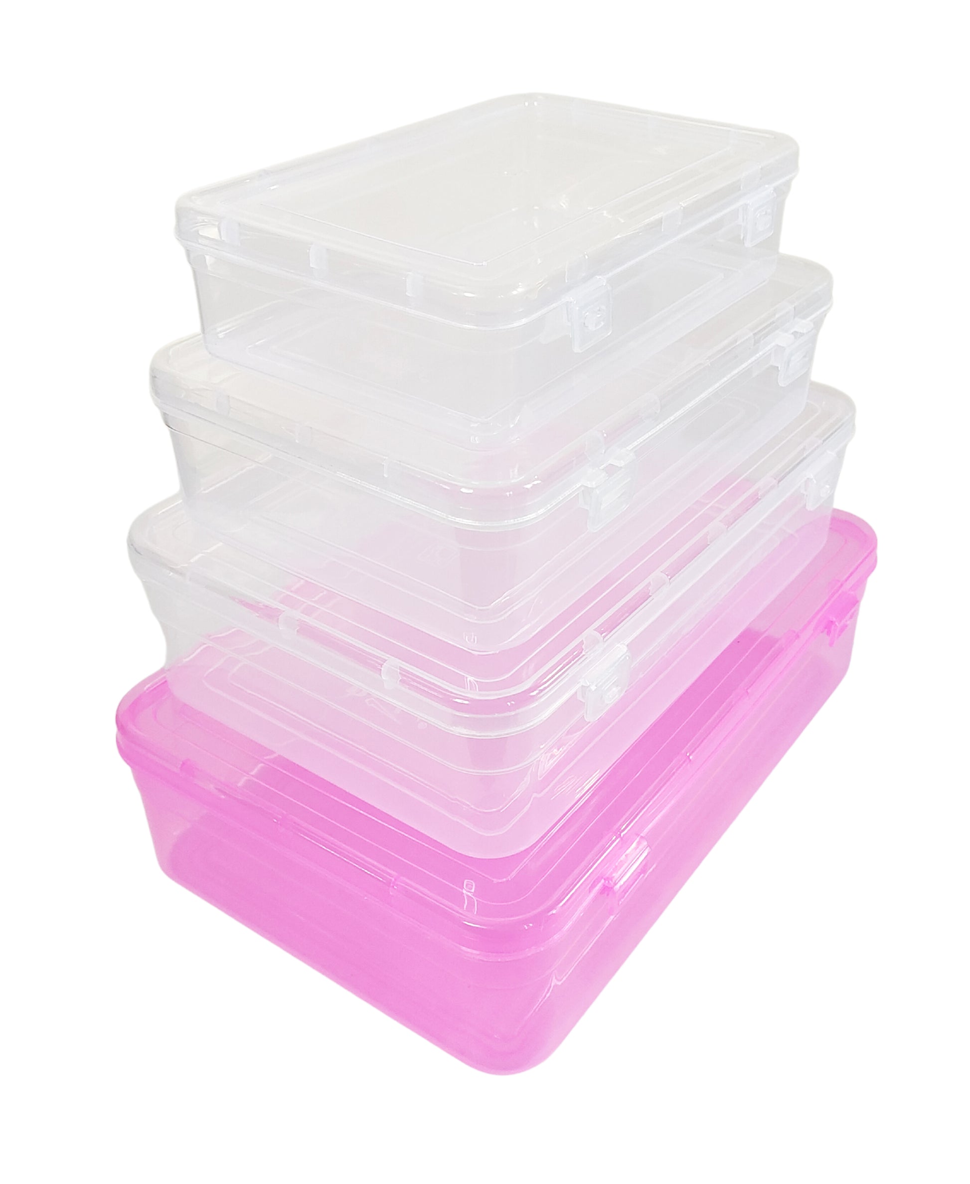 Feliz Pink Coloured Plastic Large Storage Box Size 11.5x7.5x2.75 inche –  Feliz Enterprises