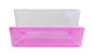 Pink & White Coloured Plastic Large Storage Box set of 2 front view