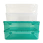 Green & White Coloured Plastic Large Storage Box front view