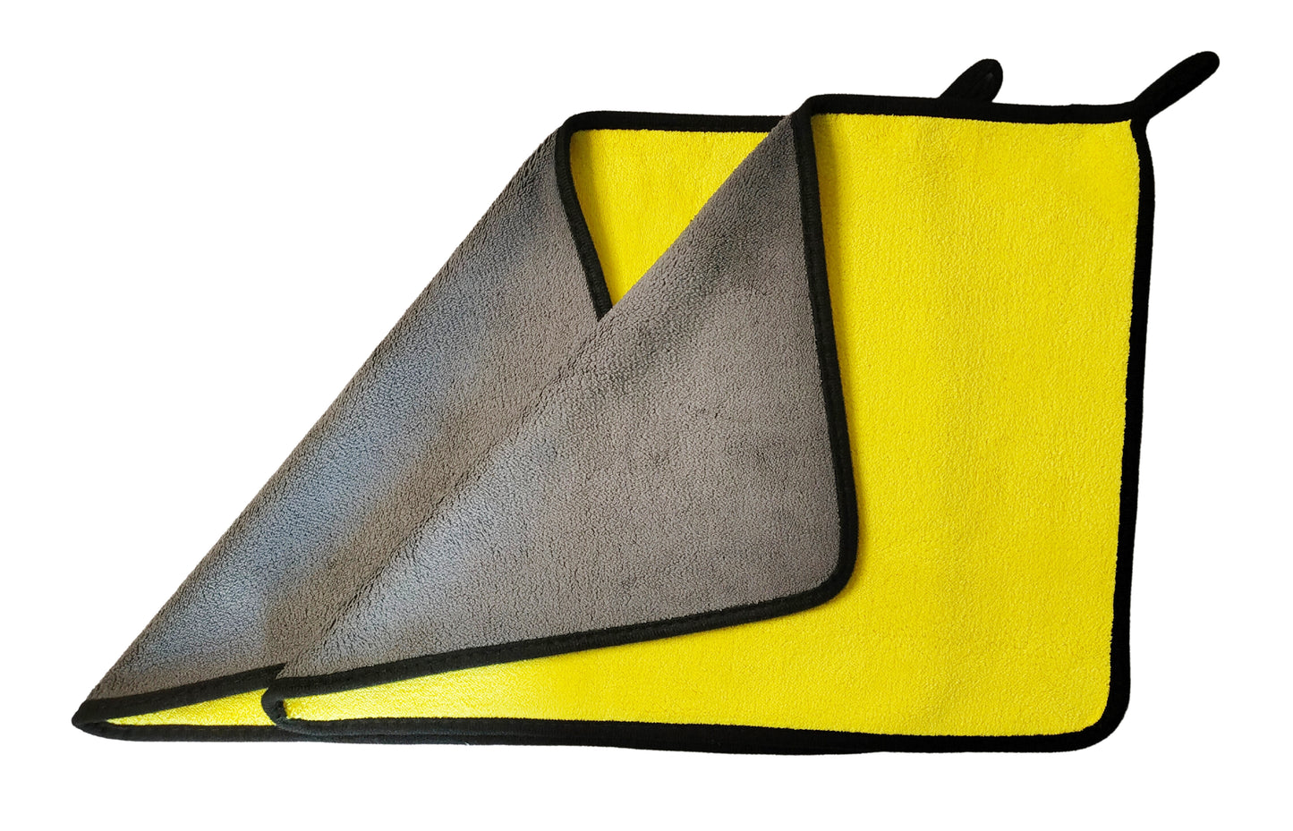 Yellow Coloured Microfiber cloth duster front & Back side view set of 2