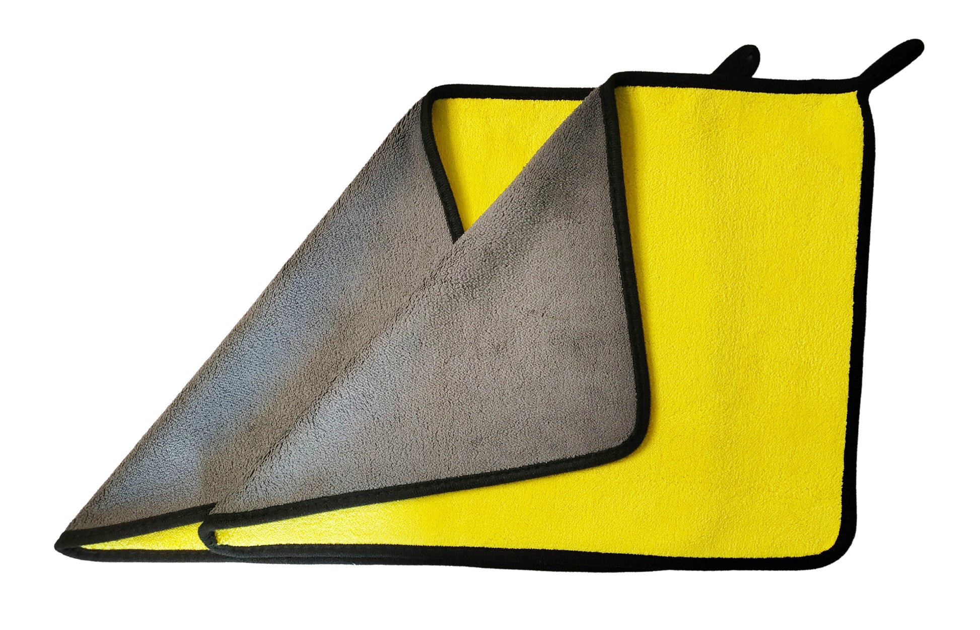 Yellow Coloured Microfiber cloth duster front & Back side view set of 2