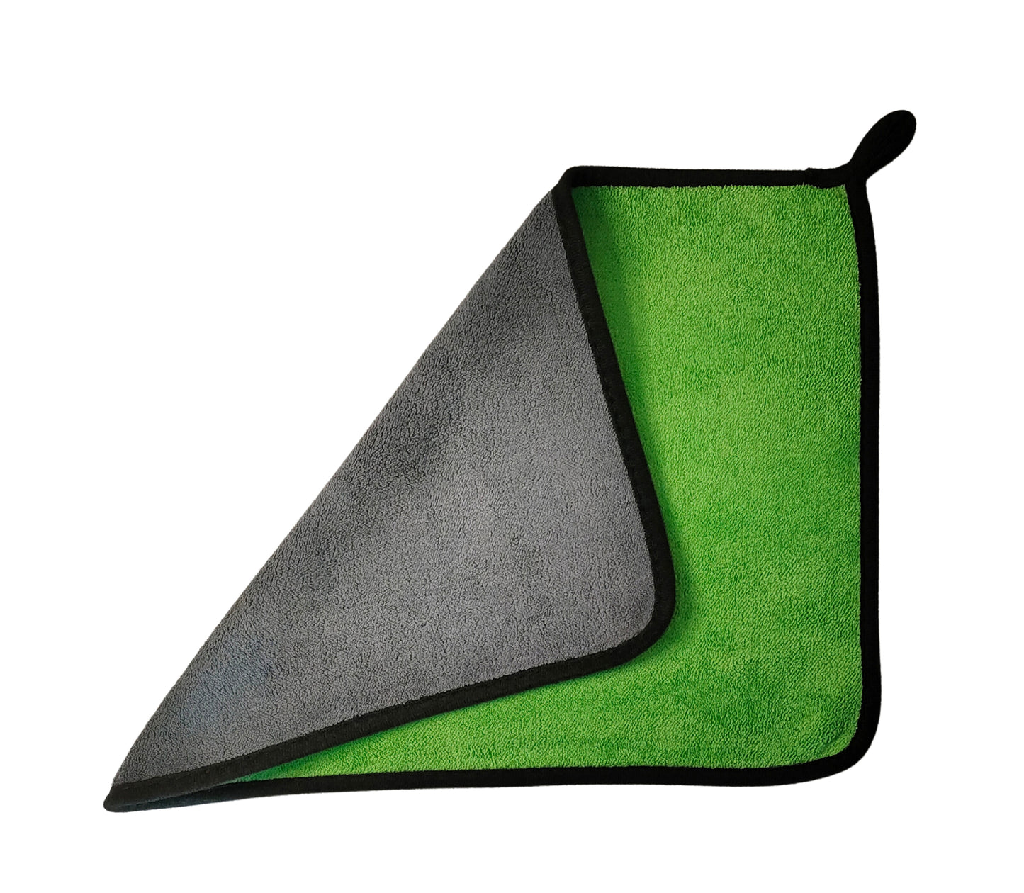 Green Coloured Microfiber cloth duster front & Back side view