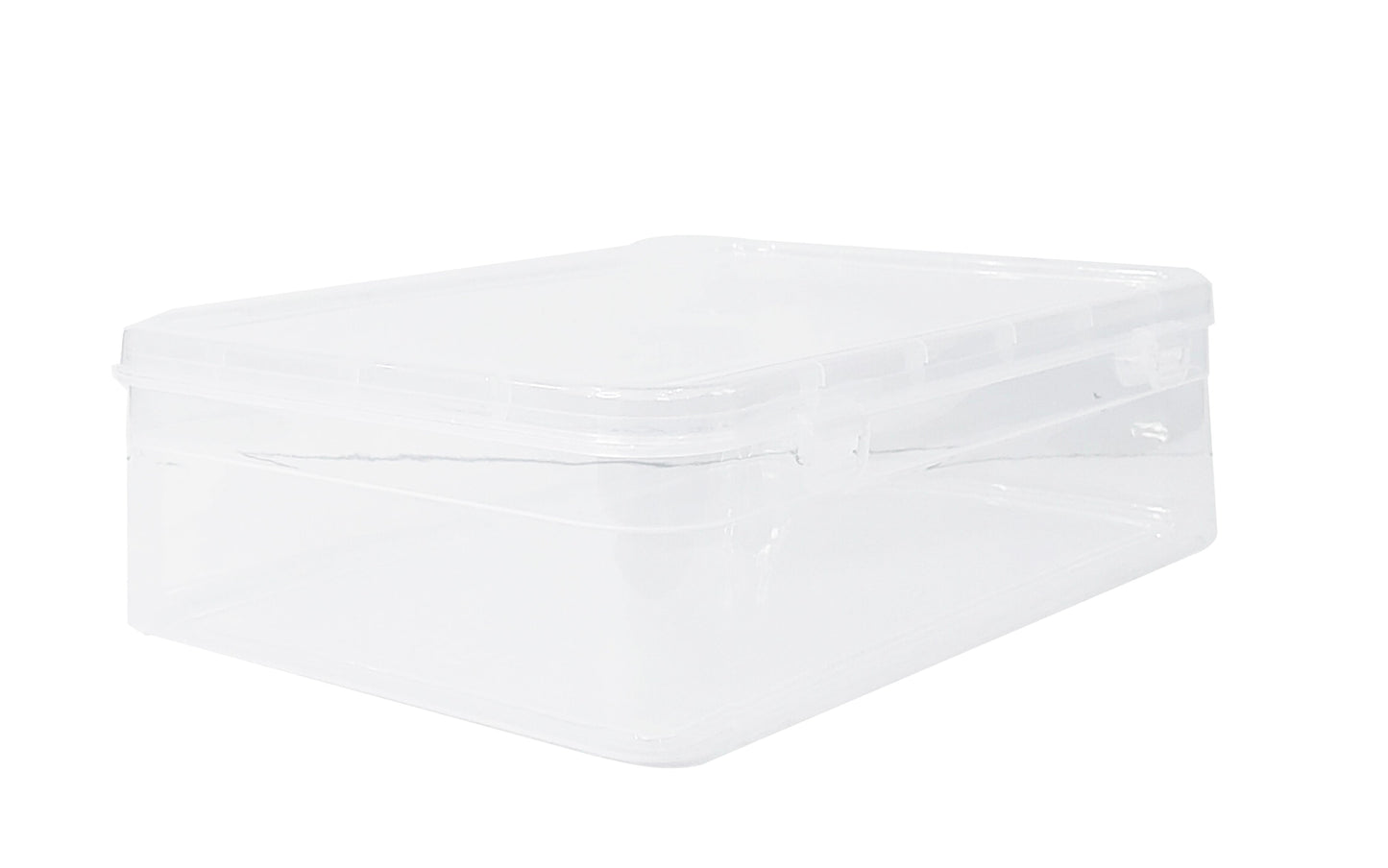 Clear Plastic Large Storage Box side view