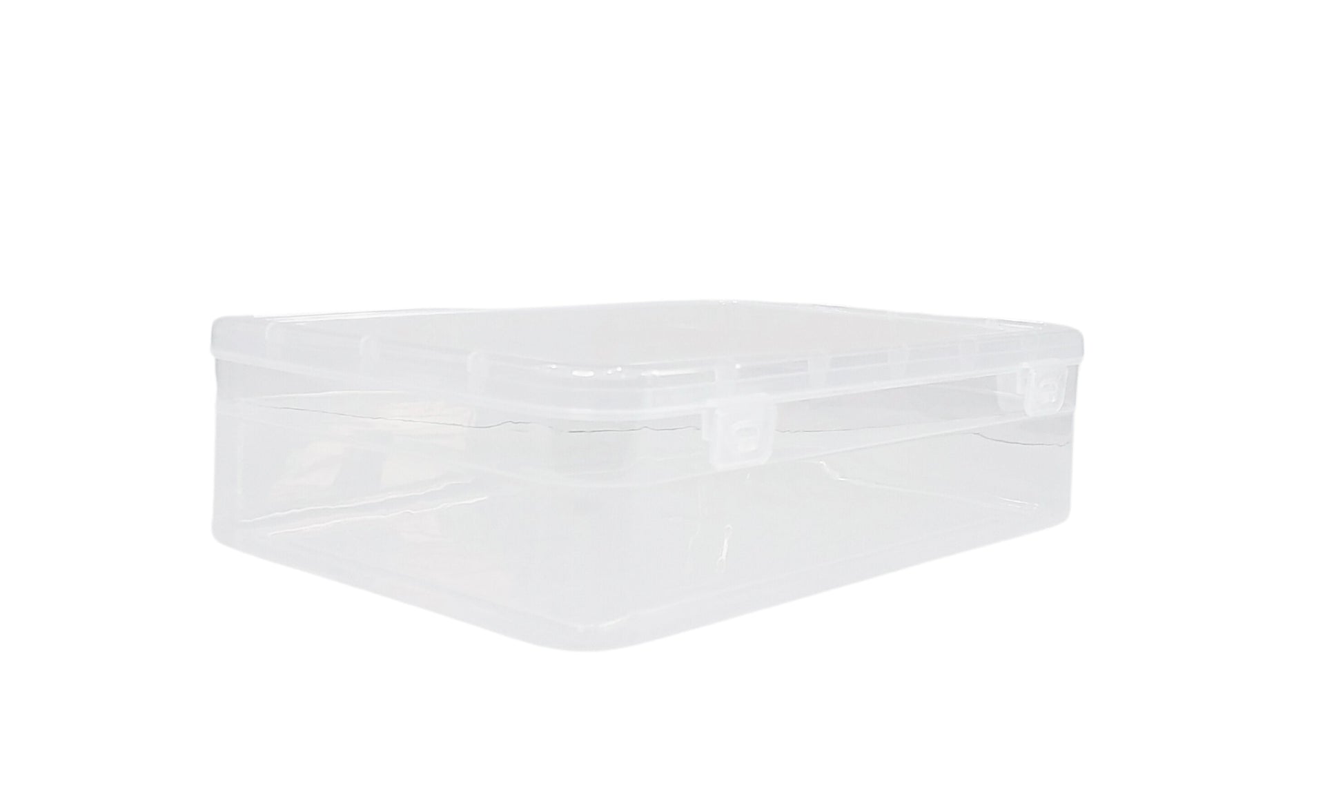Clear Plastic Large Rectangular Storage Box Size side view