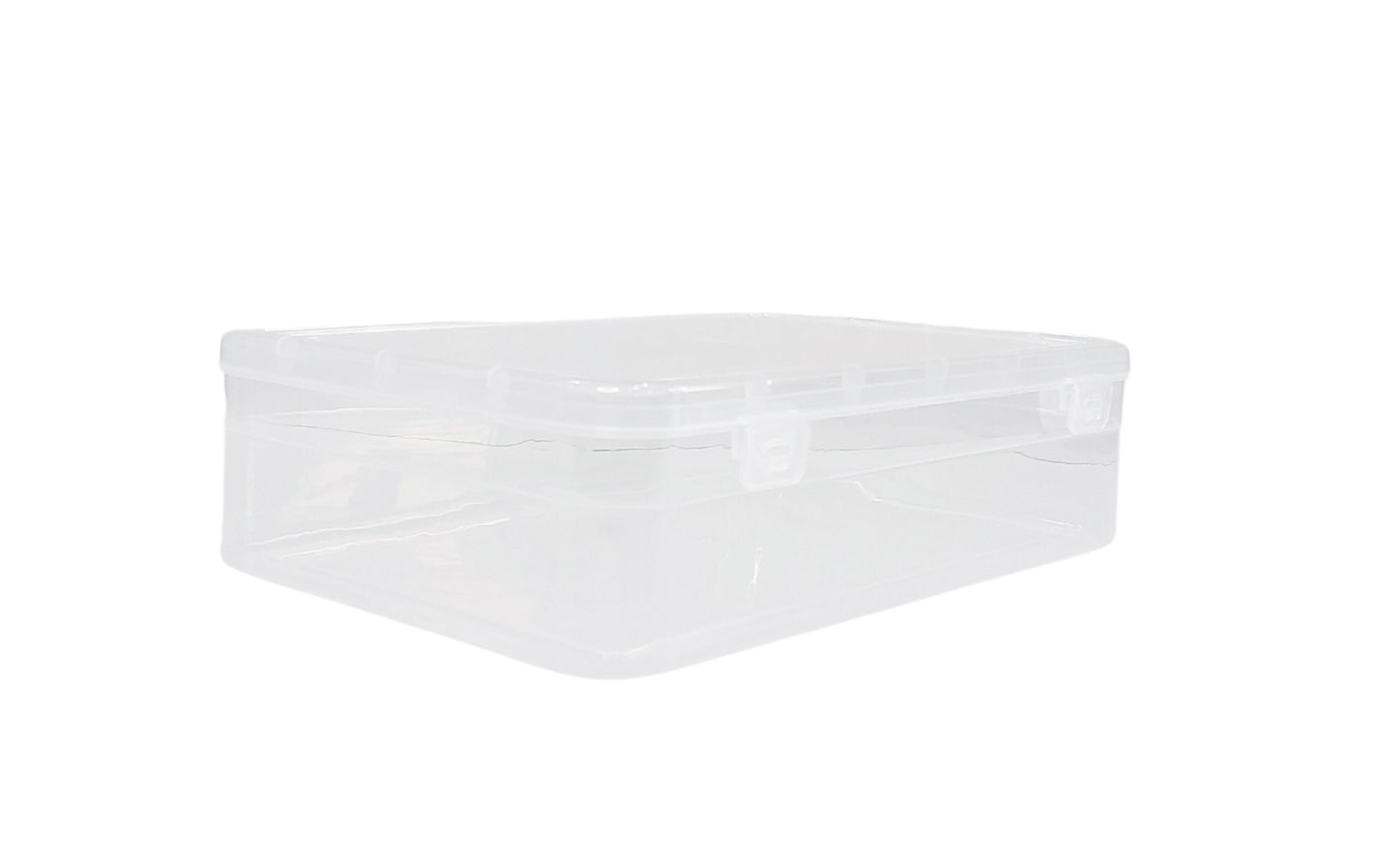 Clear Plastic Large Storage Box side view
