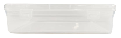 Clear Plastic Large Storage Box size front view