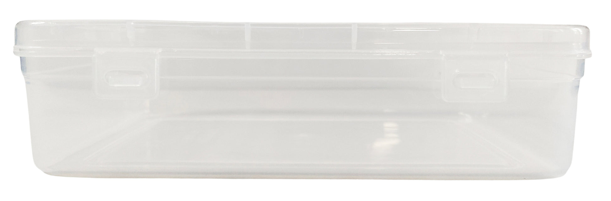 Clear Plastic Large Storage Box front view