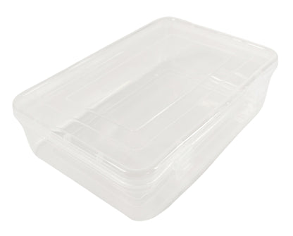 Clear Plastic Large Storage Box side & upper view