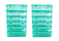 Green Coloured Plastic Medium Storage Boxes set of 12