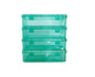 Green Coloured Plastic Medium Storage Boxes set of 4