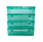 Green Coloured Plastic Medium Storage Boxes set of 4