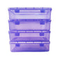 Purple Coloured Plastic Medium Storage Boxes  set of 4