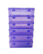 Purple Coloured Plastic Medium Storage Boxes  set of 6