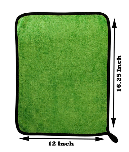 Green Coloured Microfiber cloth duster front side sizes