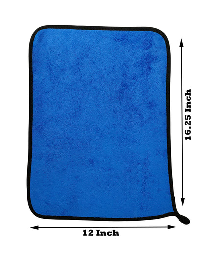 Blue Coloured Microfiber cloth duster front side with sizes