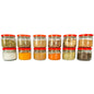 Glass Jars with red cap set of 12 front view