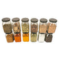 400 ml Glass Mason Jars with Airtight Square Cap Multi Purpose Jar/Pickle Jars (Red, Golden & Black)