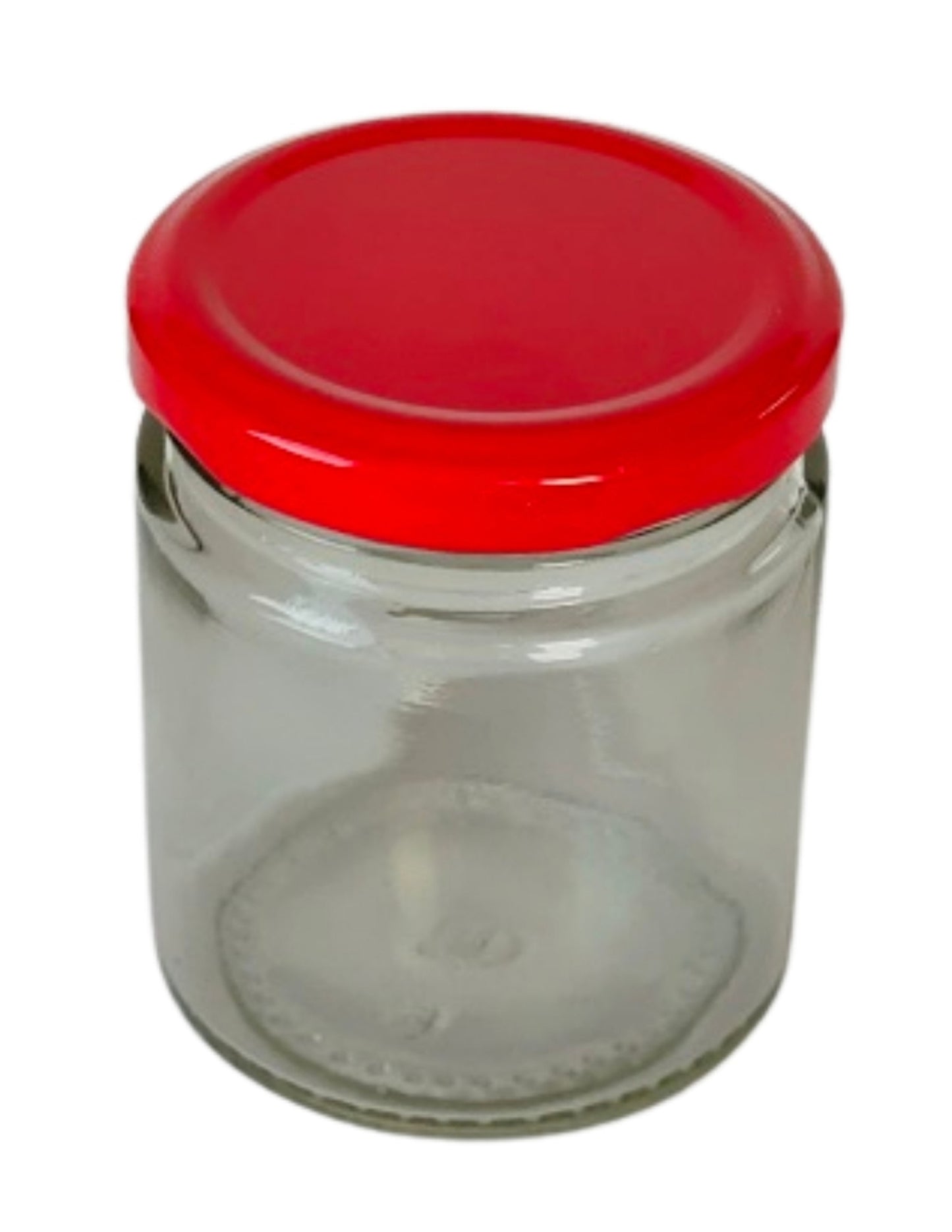 Short 200 ml Glass Mason Jars with Airtight Red Cap Multi Purpose Jar/Pickle Jars (Set of 6)