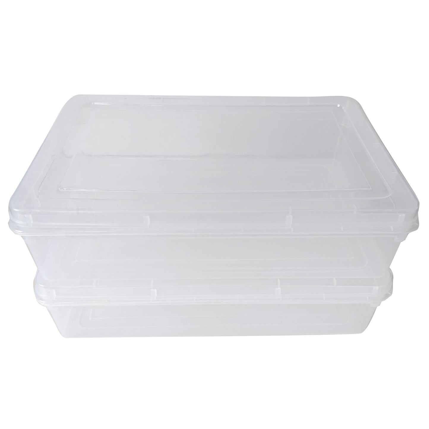 Clear Plastic Extra Large Storage Boxes - Fully Detachable Lid upper view 