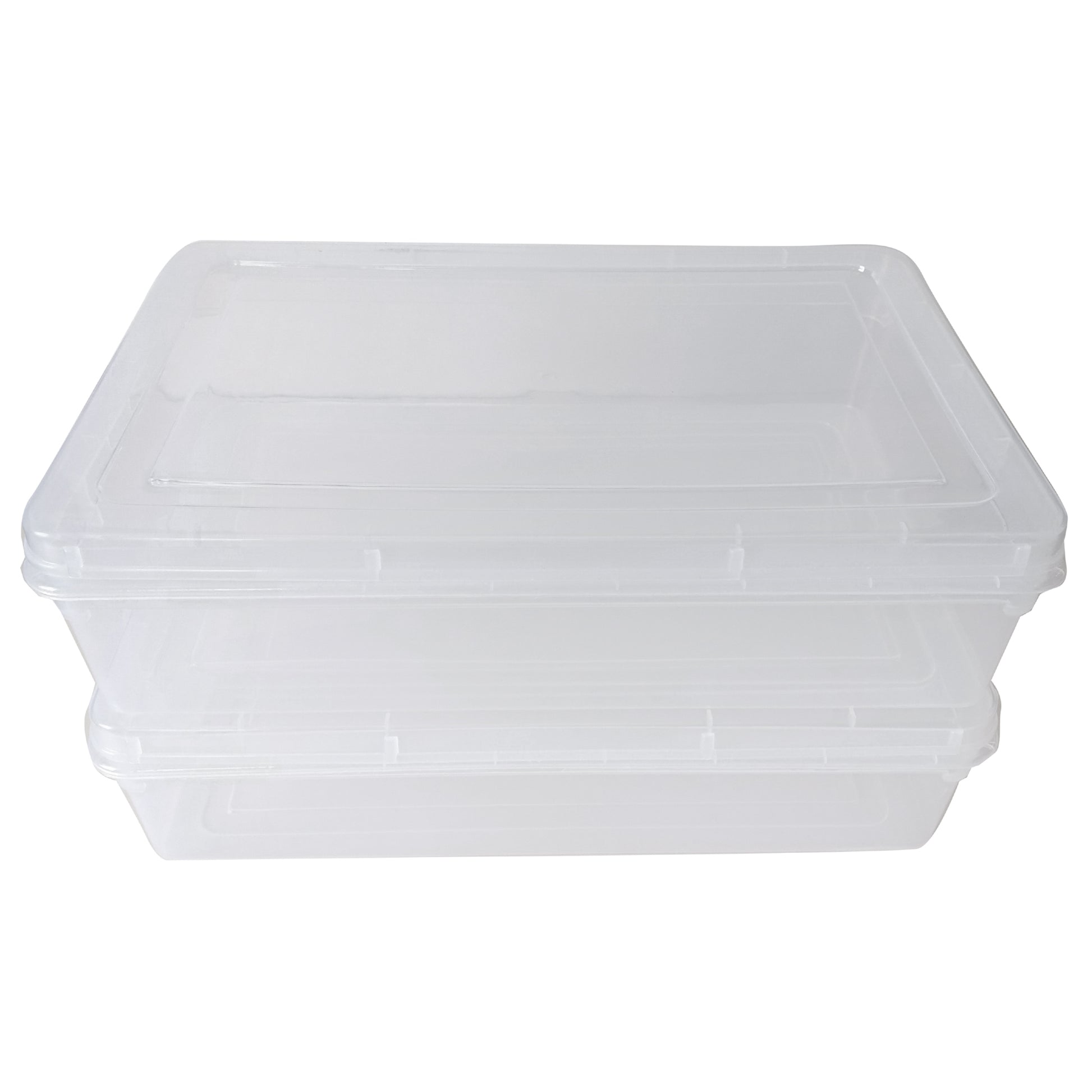 Clear Plastic Extra Large Storage Boxes - Fully Detachable Lid upper view 