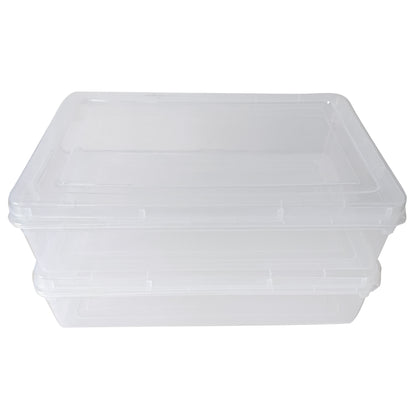 Clear Plastic Extra Large Storage Boxes - Fully Detachable Lid upper view 