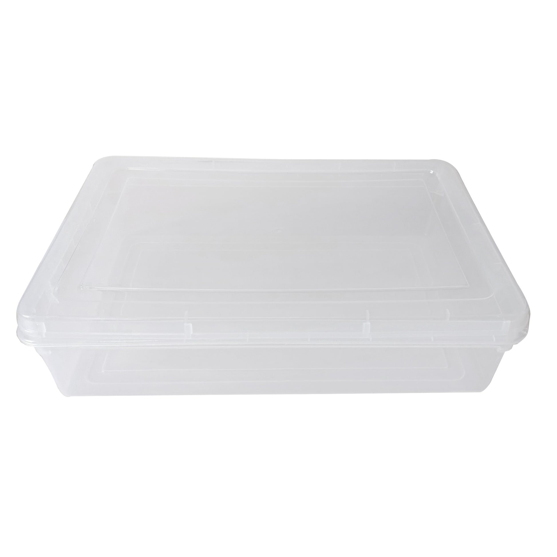 Clear Plastic Extra Large Storage Boxes - Fully Detachable Lid side & upper view