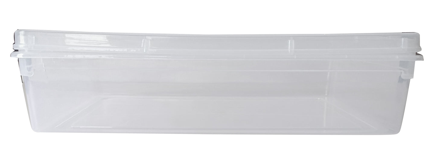 Clear Plastic Extra Large Storage Boxes - Fully Detachable Lid front view