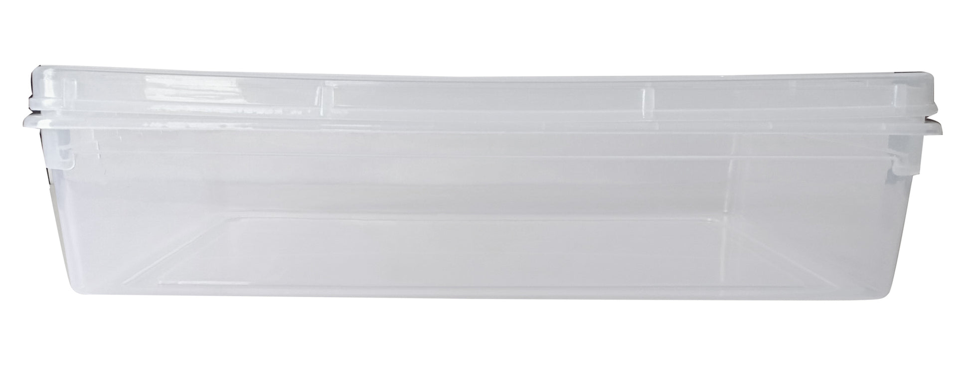 Clear Plastic Extra Large Storage Boxes - Fully Detachable Lid front view