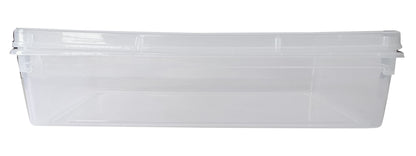Clear Plastic Extra Large Storage Boxes - Fully Detachable Lid front view