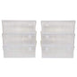 Clear Plastic Square Storage Boxes set of 6