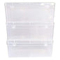 Clear Plastic Bright Medium Rectangular Storage Boxes set of 3