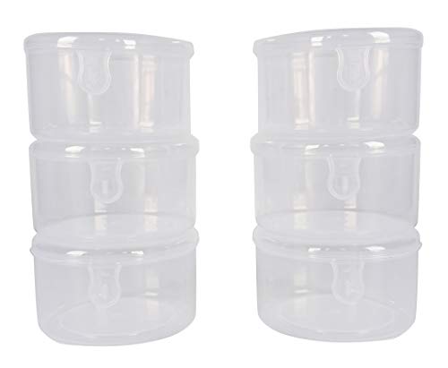 Plastic Clear Circular Storage Boxes set of 6