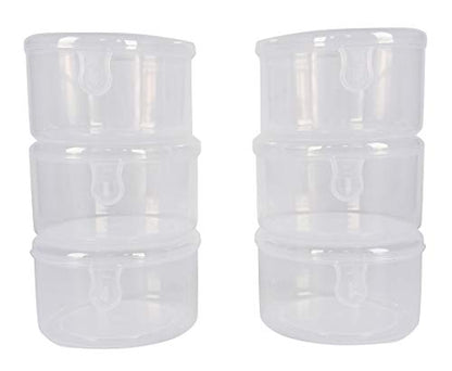 Plastic Clear Circular Storage Boxes set of 6