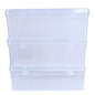 Clear Plastic Rectangular Medium Storage Boxes set of 3