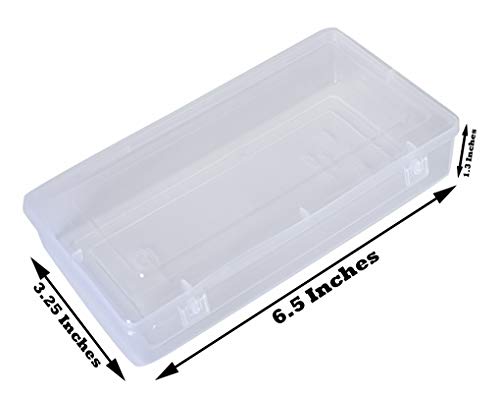Clear Plastic Bright Small Storage Boxes showing size