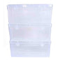 Clear Plastic Medium Rectangular Storage Boxes set of 3