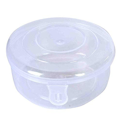 Plastic Clear Circular Storage Boxes front view