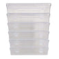Clear Plastic Flat Square Storage Boxes set of 6