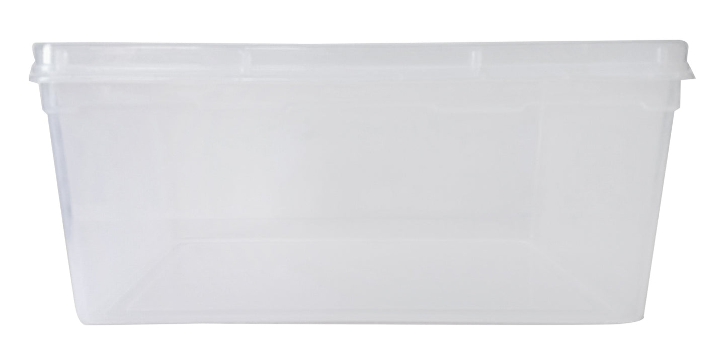 Clear Plastic Extra Large Storage Boxes - Fully Detachable Lid front view