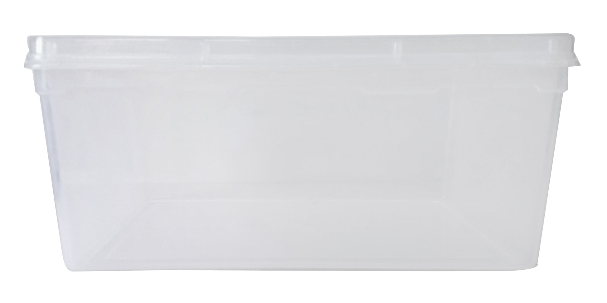 Clear Plastic Extra Large Storage Boxes - Fully Detachable Lid front view