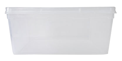 Clear Plastic Extra Large Storage Boxes - Fully Detachable Lid front view