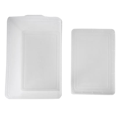 Clear Plastic Extra Large Storage Boxes - Fully Detachable Lid open box upper view
