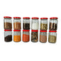 Short 300 ml Glass Mason Jars with Airtight Multi Purpose Jar/Pickle Jars (Red, Golden & Black)