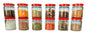 Short Glass Jars with Red Round cap front view set of 12
