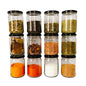 Short 500 ml Glass Mason Jars with Airtight Round Cap Multi Purpose Jar/Pickle Jars (Red, Golden & Black)