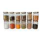 Short 300 ml Glass Mason Jars with Airtight Multi Purpose Jar/Pickle Jars (Red, Golden & Black)